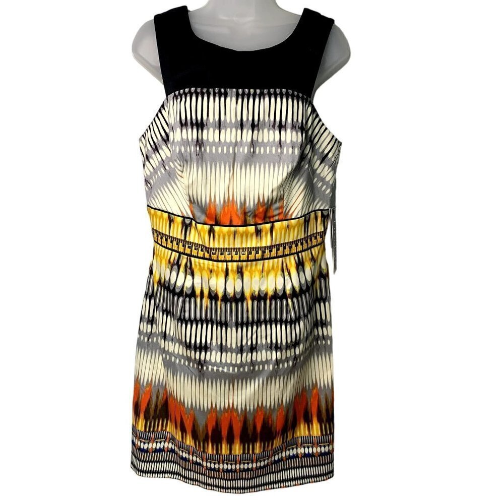 Luxology Tribal Print Sleeveless Cotton Dress Size 10 NEW